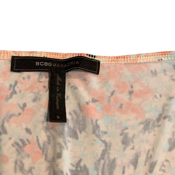 BCBGMAXAZRIA Women's Multicolor Wrap Floral Ruffle Romper Small - Picture 3 of 8